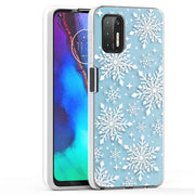 Snowflake Blue Print Slim Cover For Motorola Moto G (Power, Stylus, Play, 5G), Print in USA