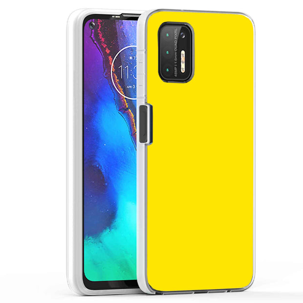 Yellow Print Slim Cover For Motorola Moto G (Power, Stylus, Play, 5G), Print in USA