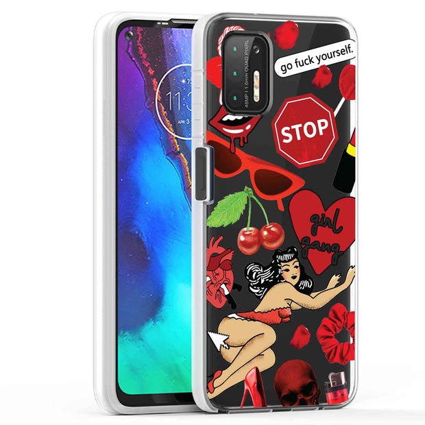 Fashion Collage Print Slim Cover For Motorola Moto G (Power, Stylus, Play, 5G), Print in USA