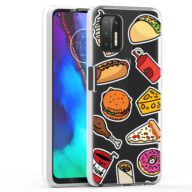 Food Collage Print Slim Cover For Motorola Moto G (Power, Stylus, Play, 5G), Print in USA