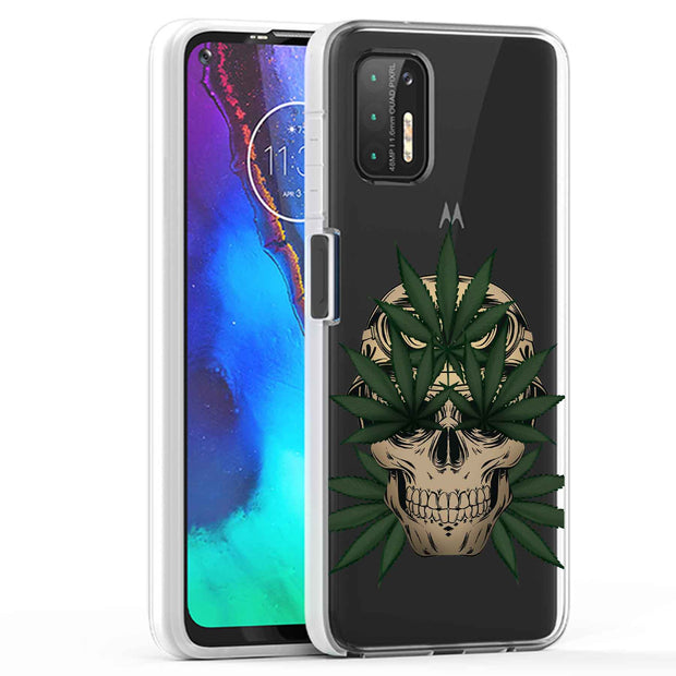 Marijuana Skull Print Slim Cover For Motorola Moto G (Power, Stylus, Play, 5G), Print in USA