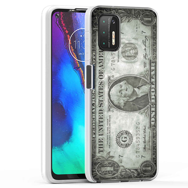 Grunge Bill Print Slim Cover For Motorola Moto G (Power, Stylus, Play, 5G), Print in USA