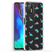 Cute Dinosaur Print Slim Cover For Motorola Moto G (Power, Stylus, Play, 5G), Print in USA