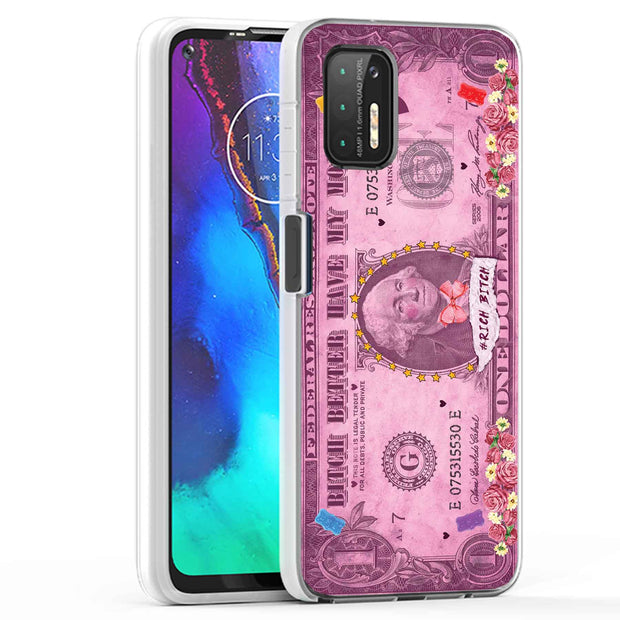 Rich Bitch Print Slim Cover For Motorola Moto G (Power, Stylus, Play, 5G), Print in USA