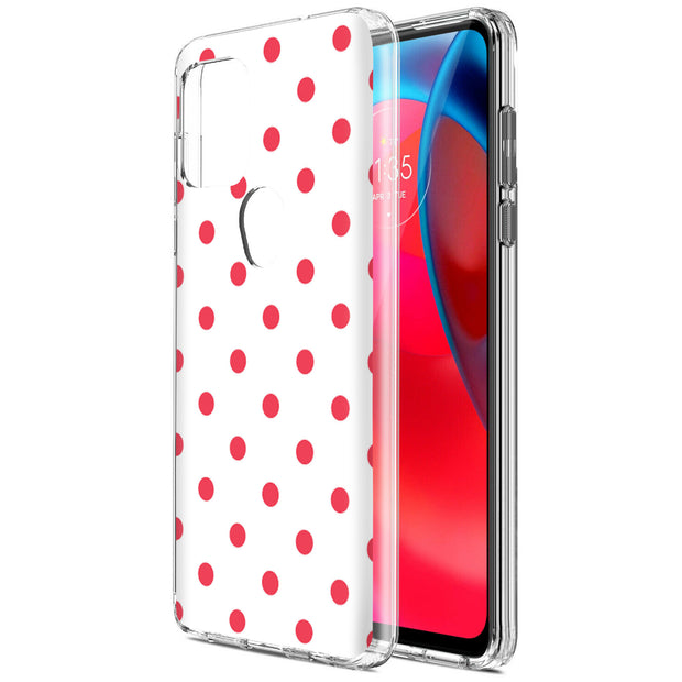 Dots White Print Slim Cover For Motorola Moto G (Power, Stylus, Play, 5G), Print in USA