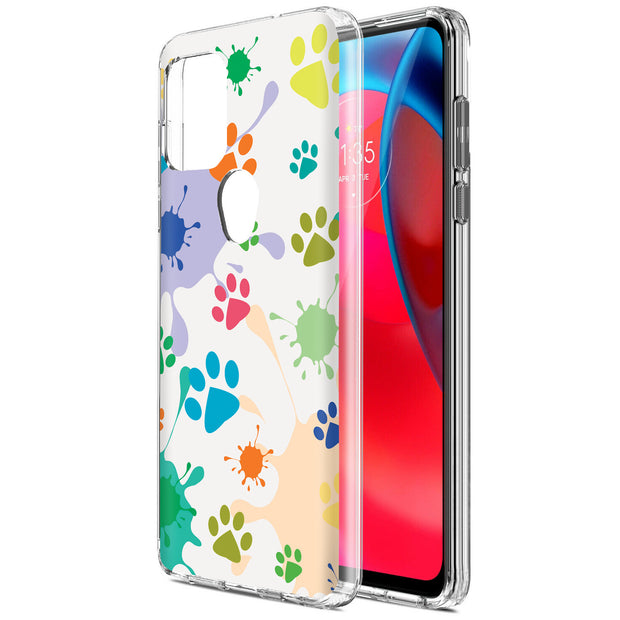 Paw Color  Print Slim Cover For Motorola Moto G (Power, Stylus, Play, 5G), Print in USA