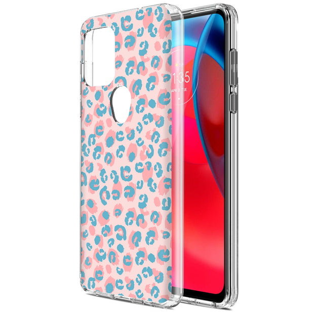 Pink Leopard Print Slim Cover For Motorola Moto G (Power, Stylus, Play, 5G), Print in USA