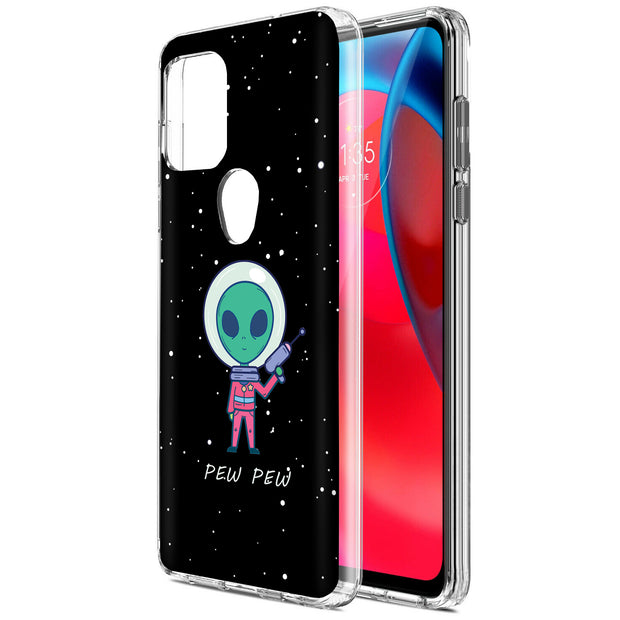 Pew Pew Alien Print Slim Cover For Motorola Moto G (Power, Stylus, Play, 5G), Print in USA