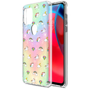 Rainbow Unicorn Print Slim Cover For Motorola Moto G (Power, Stylus, Play, 5G), Print in USA