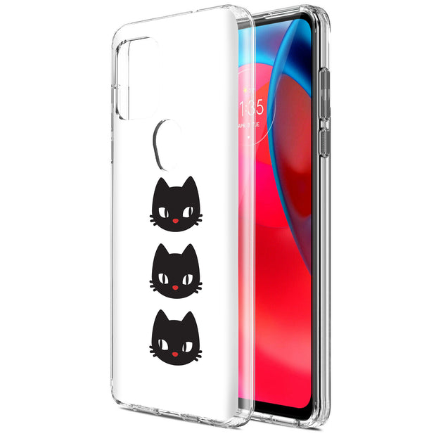 Black Cat Print Slim Cover For Motorola Moto G (Power, Stylus, Play, 5G), Print in USA