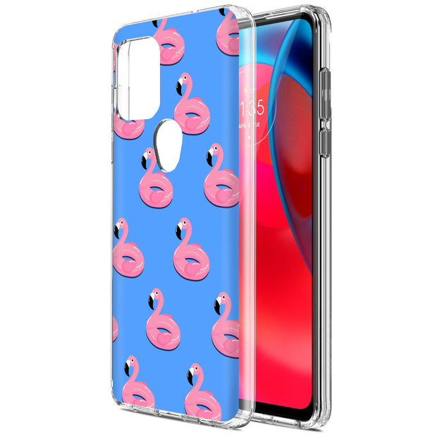 Cute Flamingo Print Slim Cover For Motorola Moto G (Power, Stylus, Play, 5G), Print in USA