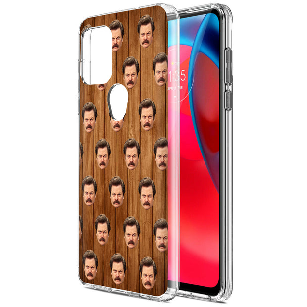 Ron Swanson Print Slim Cover For Motorola Moto G (Power, Stylus, Play, 5G), Print in USA