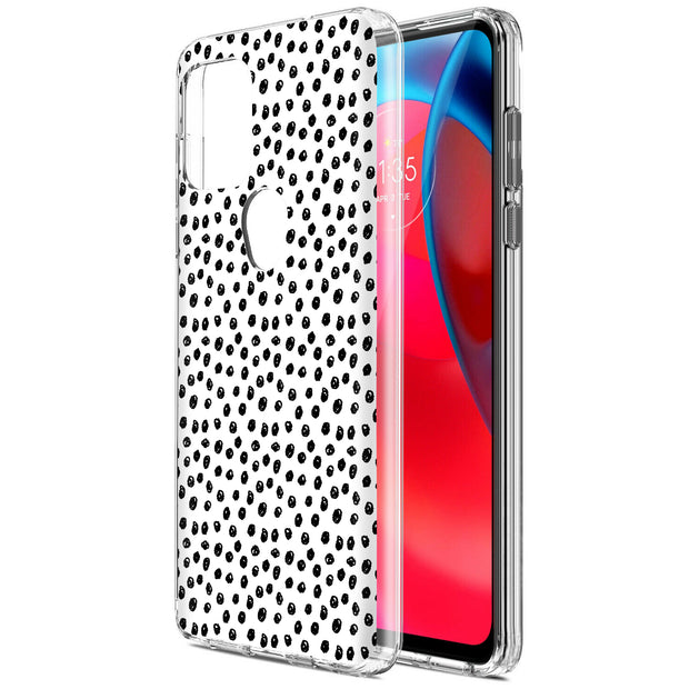 Polka Dots Blk Print Slim Cover For Motorola Moto G (Power, Stylus, Play, 5G), Print in USA