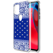 Paisley Blue Print Slim Cover For Motorola Moto G (Power, Stylus, Play, 5G), Print in USA