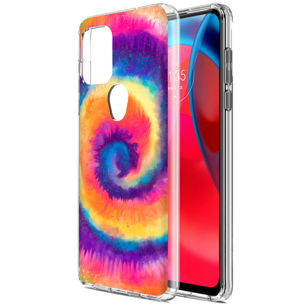 Tie Dye Circle Print Slim Cover For Motorola Moto G (Power, Stylus, Play, 5G), Print in USA