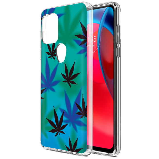 Marijuana Blue Print Slim Cover For Motorola Moto G (Power, Stylus, Play, 5G), Print in USA