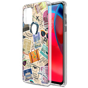 Travel Sticker Print Slim Cover For Motorola Moto G (Power, Stylus, Play, 5G), Print in USA