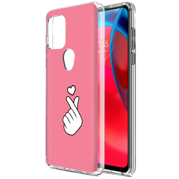 Finger Heart Print Slim Cover For Motorola Moto G (Power, Stylus, Play, 5G), Print in USA