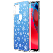 Blue Snowflakes Print Slim Cover For Motorola Moto G (Power, Stylus, Play, 5G), Print in USA