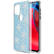 Snowflake Blue Print Slim Cover For Motorola Moto G (Power, Stylus, Play, 5G), Print in USA