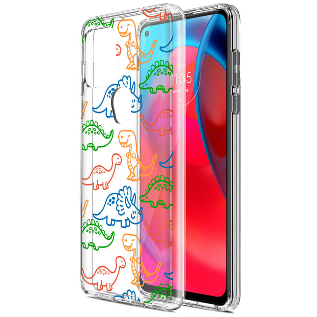 Dinosaur Cute 3 Print Slim Cover For Motorola Moto G (Power, Stylus, Play, 5G), Print in USA