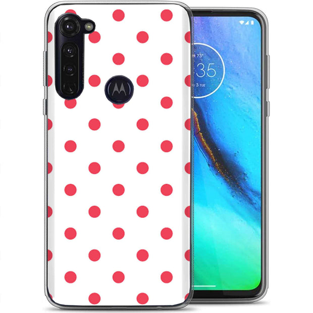 Dots White Print Slim Cover For Motorola Moto G (Power, Stylus, Play, 5G), Print in USA