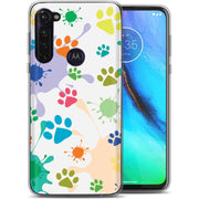 Paw Color  Print Slim Cover For Motorola Moto G (Power, Stylus, Play, 5G), Print in USA