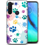 Paw Color 2 Print Slim Cover For Motorola Moto G (Power, Stylus, Play, 5G), Print in USA