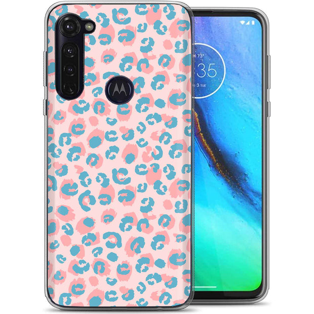 Pink Leopard Print Slim Cover For Motorola Moto G (Power, Stylus, Play, 5G), Print in USA