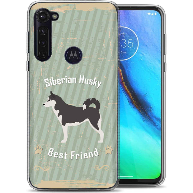 Husky Dog Print Slim Cover For Motorola Moto G (Power, Stylus, Play, 5G), Print in USA