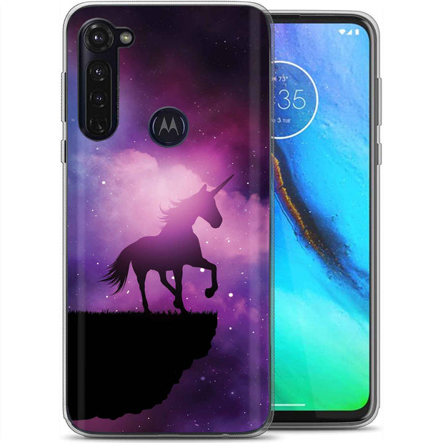 Unicorn Galaxy Print Slim Cover For Motorola Moto G (Power, Stylus, Play, 5G), Print in USA