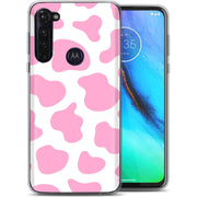 Cow Shape Pink Print Slim Cover For Motorola Moto G (Power, Stylus, Play, 5G), Print in USA