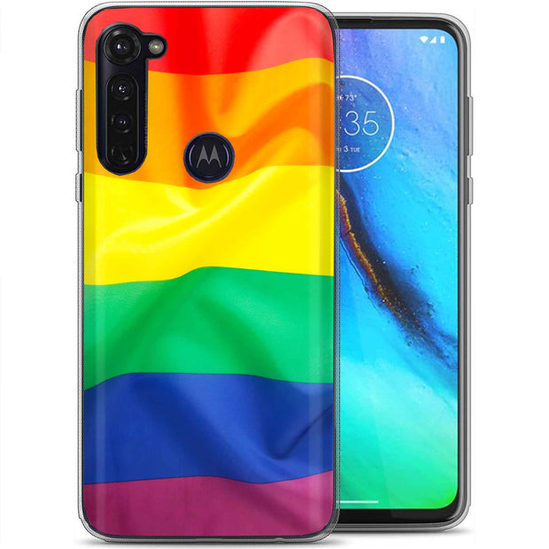 Rainbow LGBTQ Print Slim Cover For Motorola Moto G (Power, Stylus, Play, 5G), Print in USA