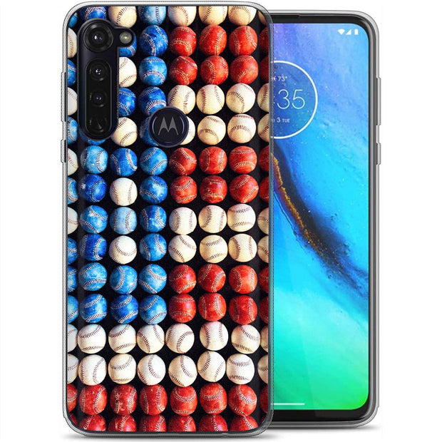 USA Baseball Print Slim Cover For Motorola Moto G (Power, Stylus, Play, 5G), Print in USA
