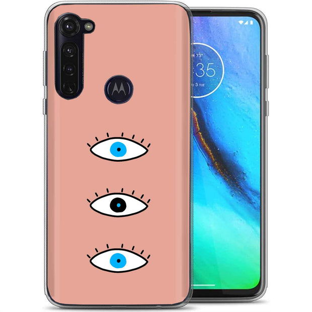 Evil Eye Blue Print Slim Cover For Motorola Moto G (Power, Stylus, Play, 5G), Print in USA