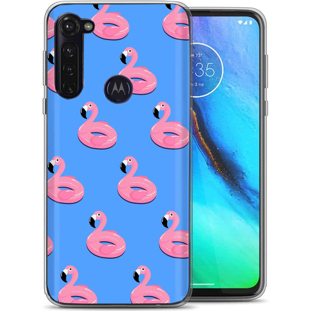 Cute Flamingo Print Slim Cover For Motorola Moto G (Power, Stylus, Play, 5G), Print in USA