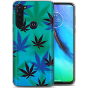 Marijuana Blue Print Slim Cover For Motorola Moto G (Power, Stylus, Play, 5G), Print in USA