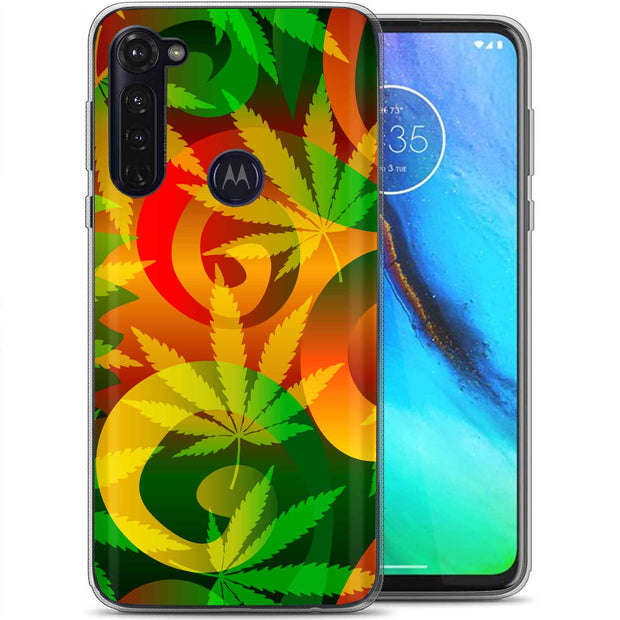 Marijuana Art Print Slim Cover For Motorola Moto G (Power, Stylus, Play, 5G), Print in USA