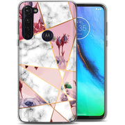 Marble Flower Print Slim Cover For Motorola Moto G (Power, Stylus, Play, 5G), Print in USA