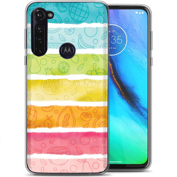 Color Fruit Print Slim Cover For Motorola Moto G (Power, Stylus, Play, 5G), Print in USA