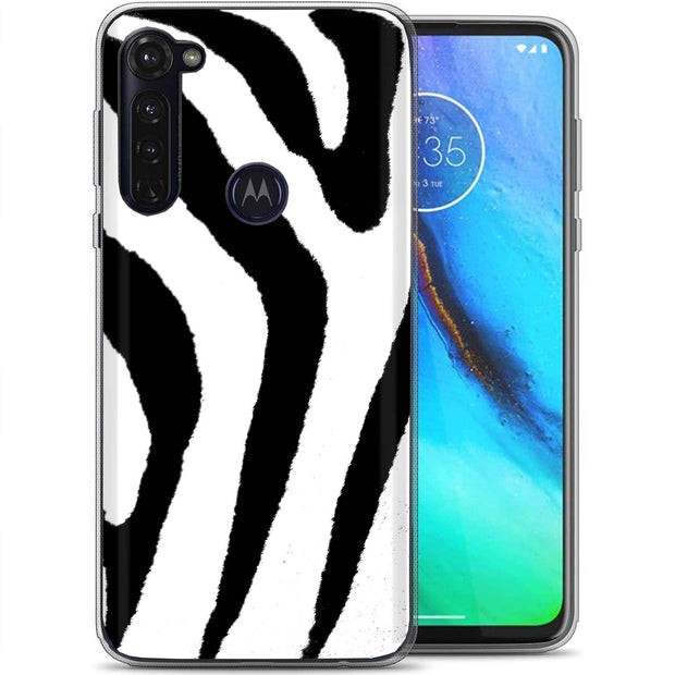 Zebra Stripe Print Slim Cover For Motorola Moto G (Power, Stylus, Play, 5G), Print in USA