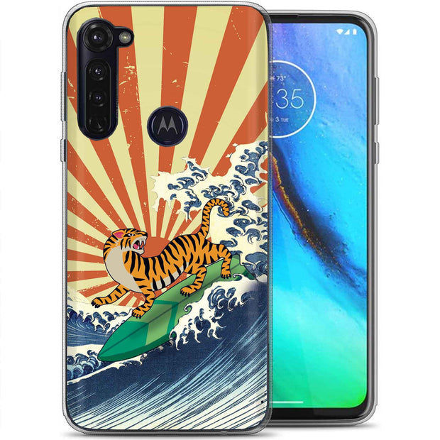 Japanese Tiger Print Slim Cover For Motorola Moto G (Power, Stylus, Play, 5G), Print in USA