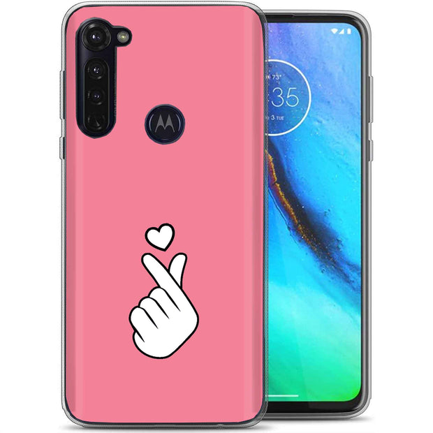 Finger Heart Print Slim Cover For Motorola Moto G (Power, Stylus, Play, 5G), Print in USA