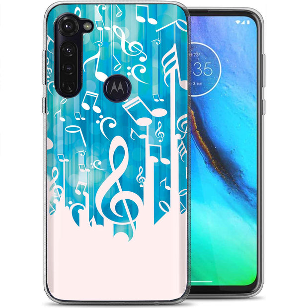 Music Note Print Slim Cover For Motorola Moto G (Power, Stylus, Play, 5G), Print in USA