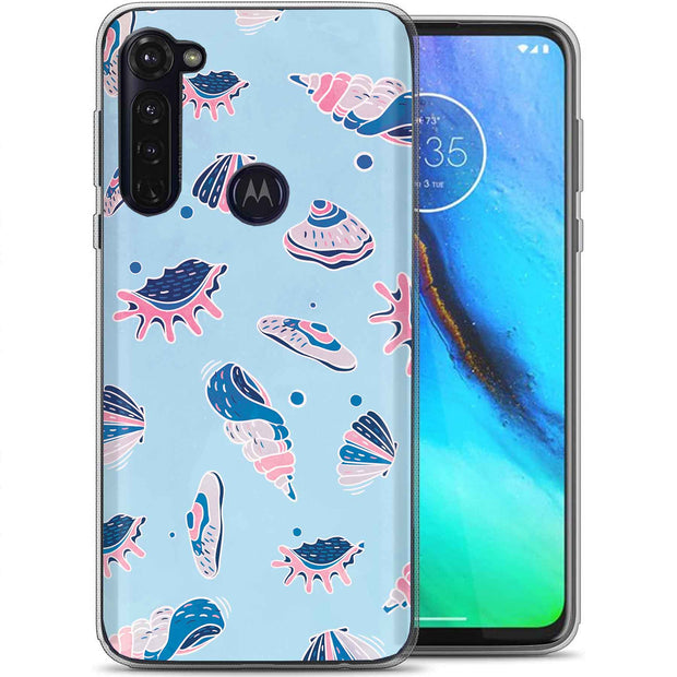 SeaShells Clams Print Slim Cover For Motorola Moto G (Power, Stylus, Play, 5G), Print in USA