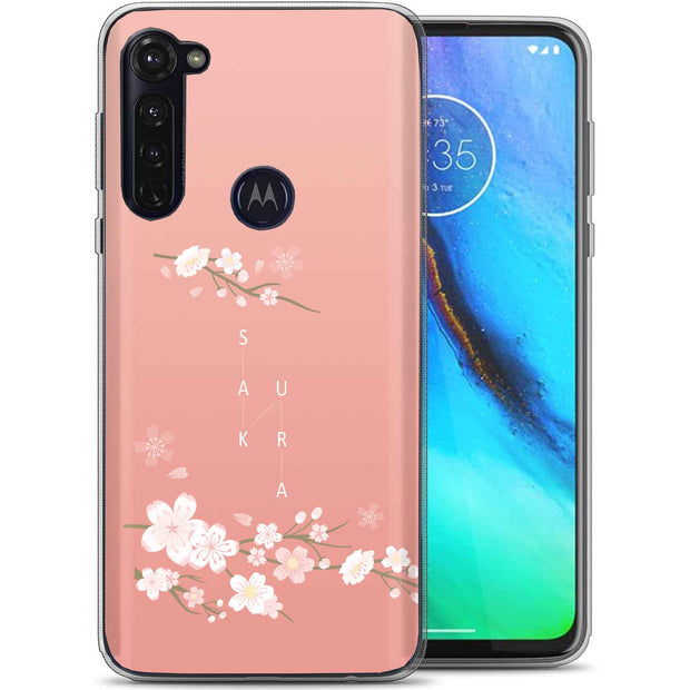 Cherry Blossom Print Slim Cover For Motorola Moto G (Power, Stylus, Play, 5G), Print in USA