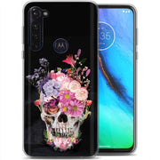 Flower Skull Print Slim Cover For Motorola Moto G (Power, Stylus, Play, 5G), Print in USA