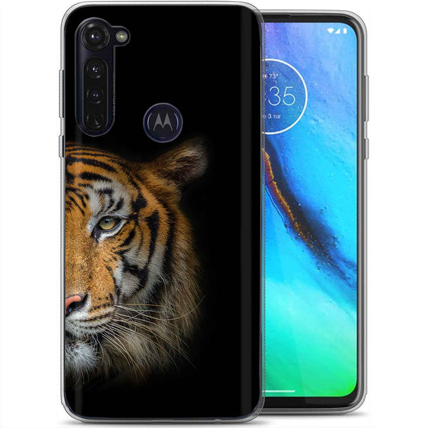 Tiger Photo Print Slim Cover For Motorola Moto G (Power, Stylus, Play, 5G), Print in USA