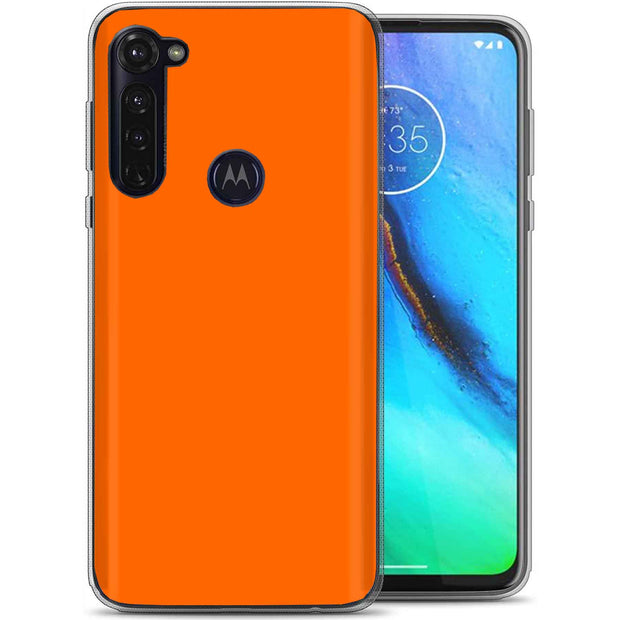 Vivid Orange Print Slim Cover For Motorola Moto G (Power, Stylus, Play, 5G), Print in USA