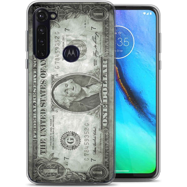 Grunge Bill Print Slim Cover For Motorola Moto G (Power, Stylus, Play, 5G), Print in USA